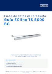Guía ECline TS 5000 BG Ficha de datos del producto ES