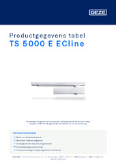 TS 5000 E ECline Productgegevens tabel NL