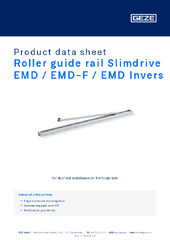 Roller guide rail Slimdrive EMD / EMD-F / EMD Invers Product data sheet EN