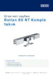 Rollan 80 NT Komple takım Ürün veri sayfası TR