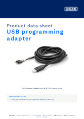 USB programming adapter Product data sheet EN