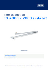 TS 4000 / 2000 rudazat Termék adatlap HU