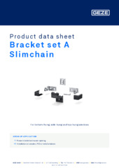 Bracket set A Slimchain Product data sheet EN