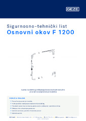 Osnovni okov F 1200 Sigurnosno-tehnički list HR