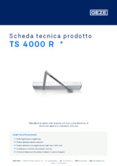 TS 4000 R  * Scheda tecnica prodotto IT