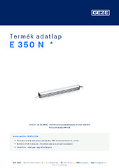 E 350 N  * Termék adatlap HU
