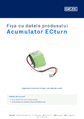 Acumulator ECturn Fișa cu datele produsului RO
