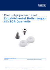 Zubehörbeutel Rollenwagen SC/SCR Querrolle Productgegevens tabel NL