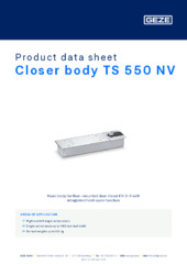 Closer body TS 550 NV Product data sheet EN