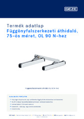 Függönyfalszerkezeti áthidaló, 75-ös méret, OL 90 N-hez Termék adatlap HU
