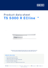 TS 5000 R ECline  * Product data sheet EN