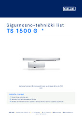 TS 1500 G  * Sigurnosno-tehnički list HR