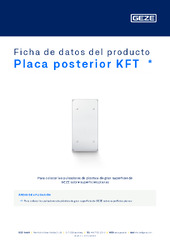 Placa posterior KFT  * Ficha de datos del producto ES
