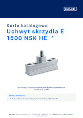 Uchwyt skrzydła E 1500 NSK HE  * Karta katalogowa PL