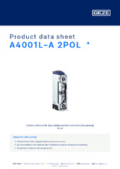 A4001L-A 2POL  * Product data sheet EN
