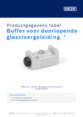 Buffer voor doorlopende glasvloergeleiding  * Productgegevens tabel NL