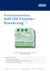 AUF/ZU Fenster-Steuerung  * Produktdatenblatt DE