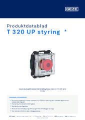 T 320 UP styring  * Produktdatablad DA