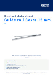 Guide rail Boxer 12 mm  * Product data sheet EN
