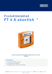 FT 4 A akustisk  * Produktdatablad NB