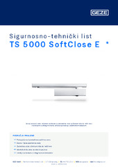 TS 5000 SoftClose E  * Sigurnosno-tehnički list HR