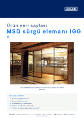 MSD sürgü elemanı IGG  * Ürün veri sayfası TR