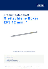 Gleitschiene Boxer EFS 12 mm  * Produktdatenblatt DE