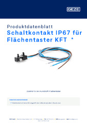 Schaltkontakt IP67 für Flächentaster KFT  * Produktdatenblatt DE