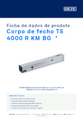Corpo de fecho TS 4000 R KM BG  * Ficha de dados de produto PT