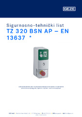 TZ 320 BSN AP – EN 13637  * Sigurnosno-tehnički list HR