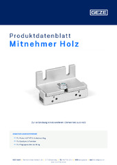Mitnehmer Holz Produktdatenblatt DE