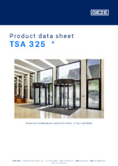 TSA 325  * Product data sheet EN