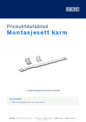 Montasjesett karm Produktdatablad NB