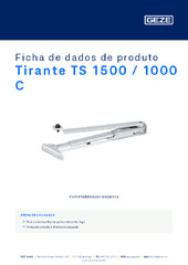Tirante TS 1500 / 1000 C Ficha de dados de produto PT