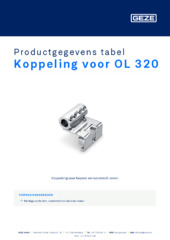 Koppeling voor OL 320 Productgegevens tabel NL