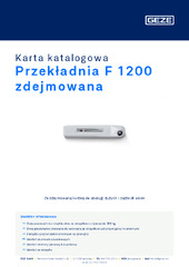 Przekładnia F 1200 zdejmowana Karta katalogowa PL