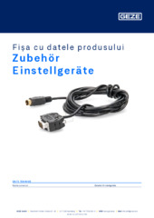 Zubehör Einstellgeräte Fișa cu datele produsului RO