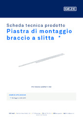 Piastra di montaggio braccio a slitta  * Scheda tecnica prodotto IT