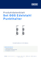 Set GGS Edelstahl Punkthalter Produktdatenblatt DE