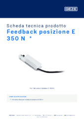 Feedback posizione E 350 N  * Scheda tecnica prodotto IT