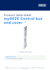 myGEZE Control bus end cover  * Product data sheet EN