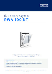 RWA 100 NT Ürün veri sayfası TR