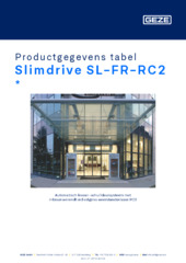 Slimdrive SL-FR-RC2  * Productgegevens tabel NL