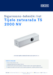 Tijelo zatvarača TS 2000 NV Sigurnosno-tehnički list HR