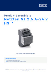 Netzteil NT 2,5 A-24 V HS  * Produktdatenblatt DE