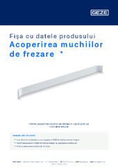 Acoperirea muchiilor de frezare  * Fișa cu datele produsului RO