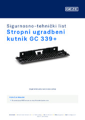 Stropni ugradbeni kutnik GC 339+ Sigurnosno-tehnički list HR