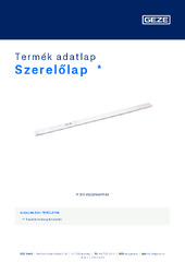 Szerelőlap  * Termék adatlap HU