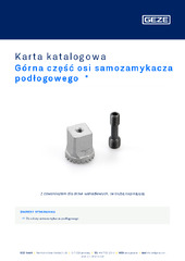 Górna część osi samozamykacza podłogowego  * Karta katalogowa PL