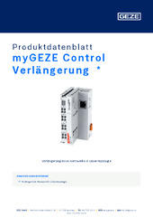 myGEZE Control Verlängerung  * Produktdatenblatt DE